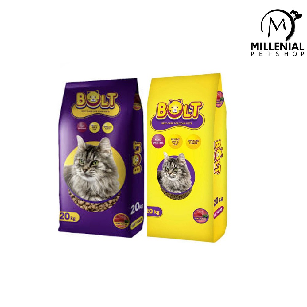 Makanan Kucing Bolt 20kg Cat Food 20 kg untuk kucing dewasa bentuk ikan bentuk donat