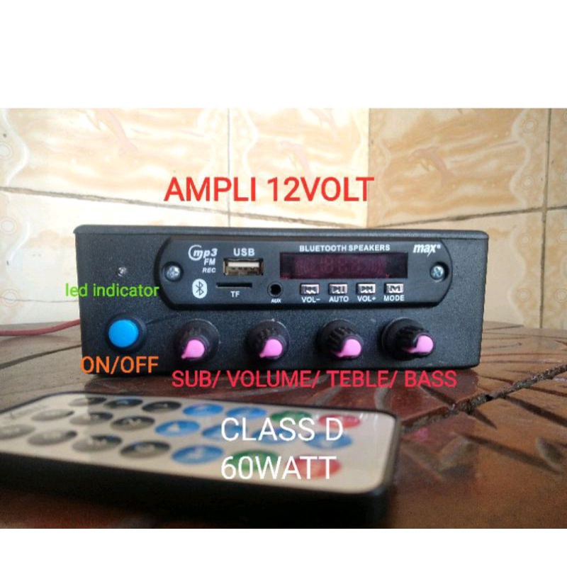 ampli 12volt class d 60watt murah