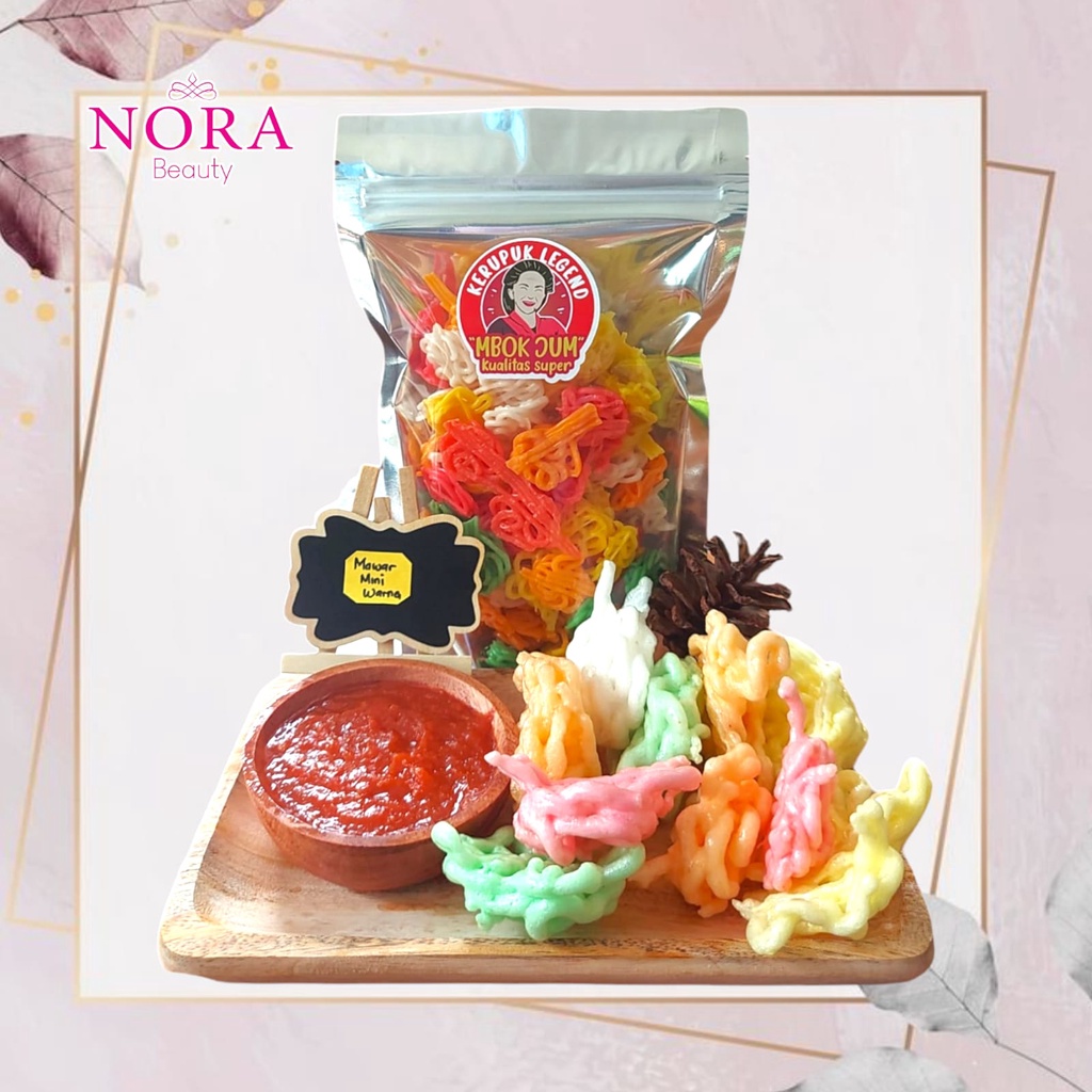 

Cemilan Kerupuk Mentah Kering / Krupuk Mawar Mini Warna //murah