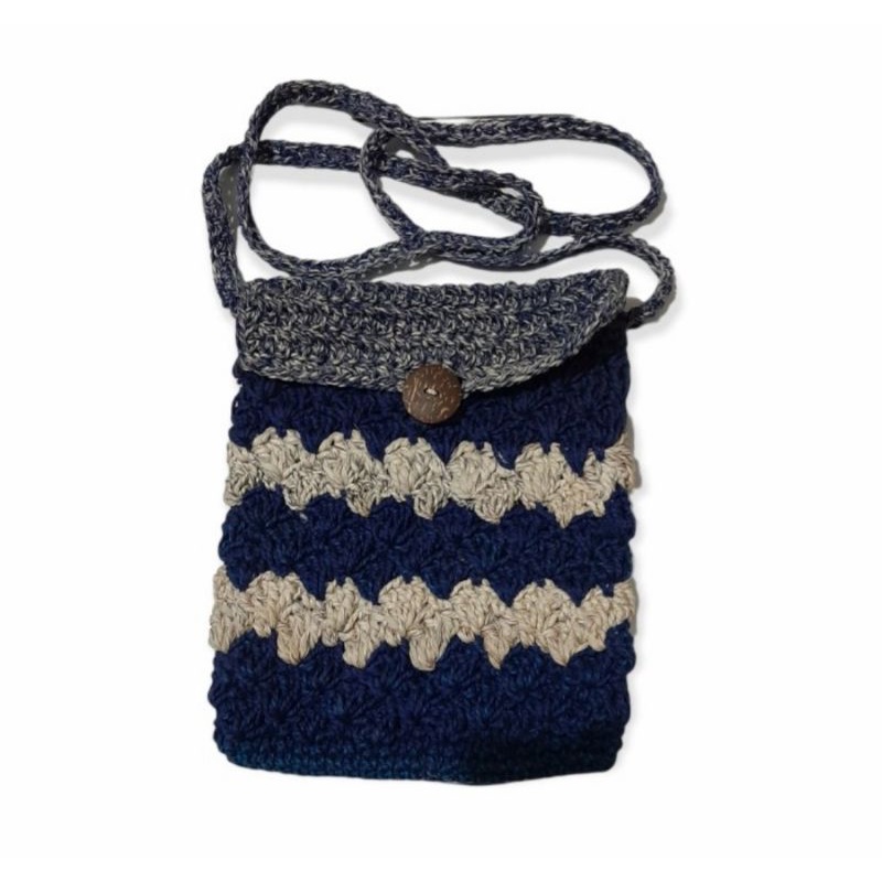 Tas Selempang Rajut Manual Handmade/ Tas Selempang Wanita Preloved