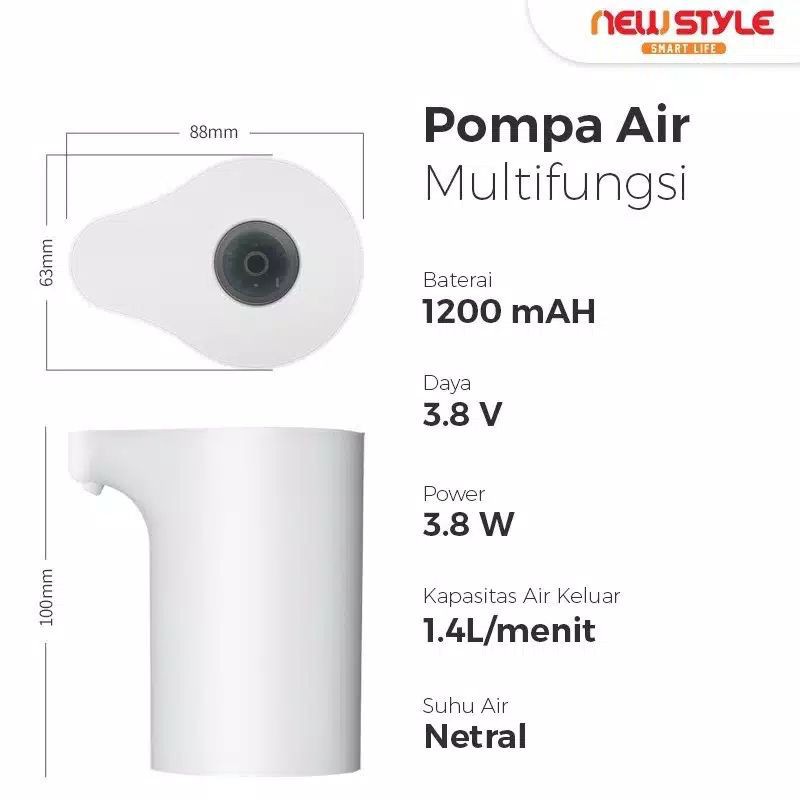 MURAH MERIAH~Pompa Air Galon Elektrik Portable Vipoo V-2055 | FMS