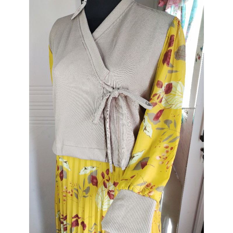 PL real long tunik kimono rajut mix ceruty meijiwang