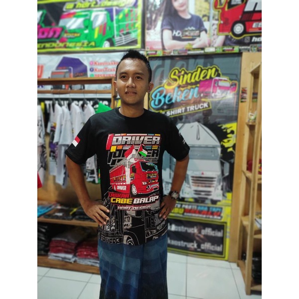 Kaos Truck "Lascar Cabe Balap" Original Kaos Truck Distro Cutton Combad24s_Plastisol ink