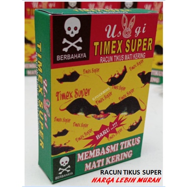 1 SACHET RACUN TIKUS MATI KERING SUPER TIMEX / PEMBASMI TIKUS AMPUH