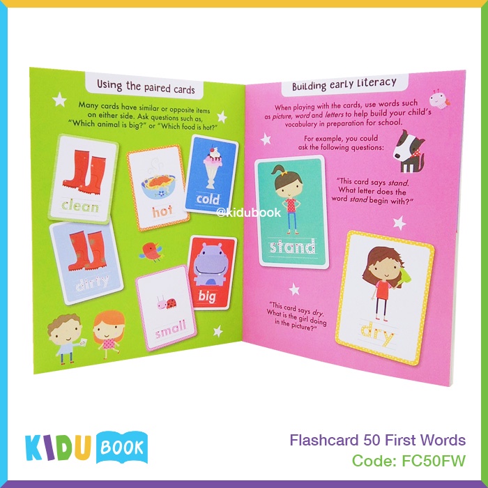 Buku Anak Flashcard 50 First Words Kidu Toys