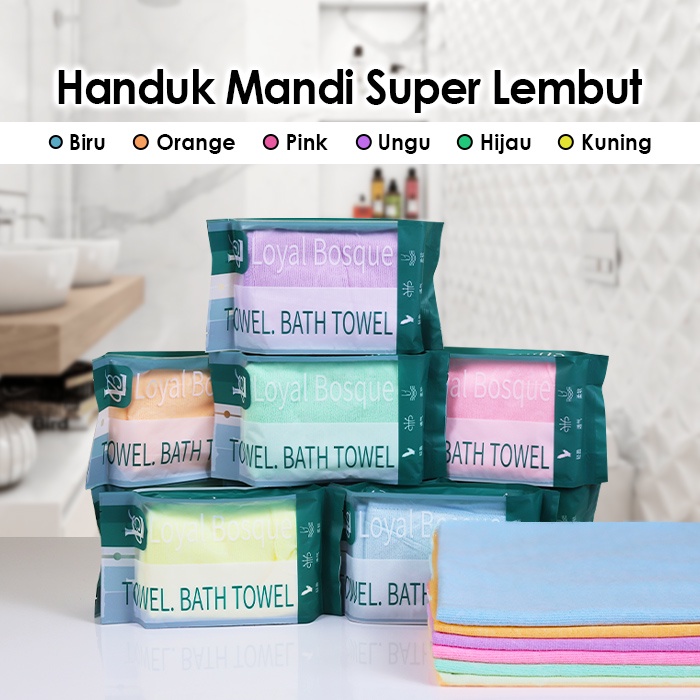 { BAYAR DI TEMPAT } H9TAS - Handuk Mandi - Handuk Polos 70x140cm - Handuk Microfiber 100%