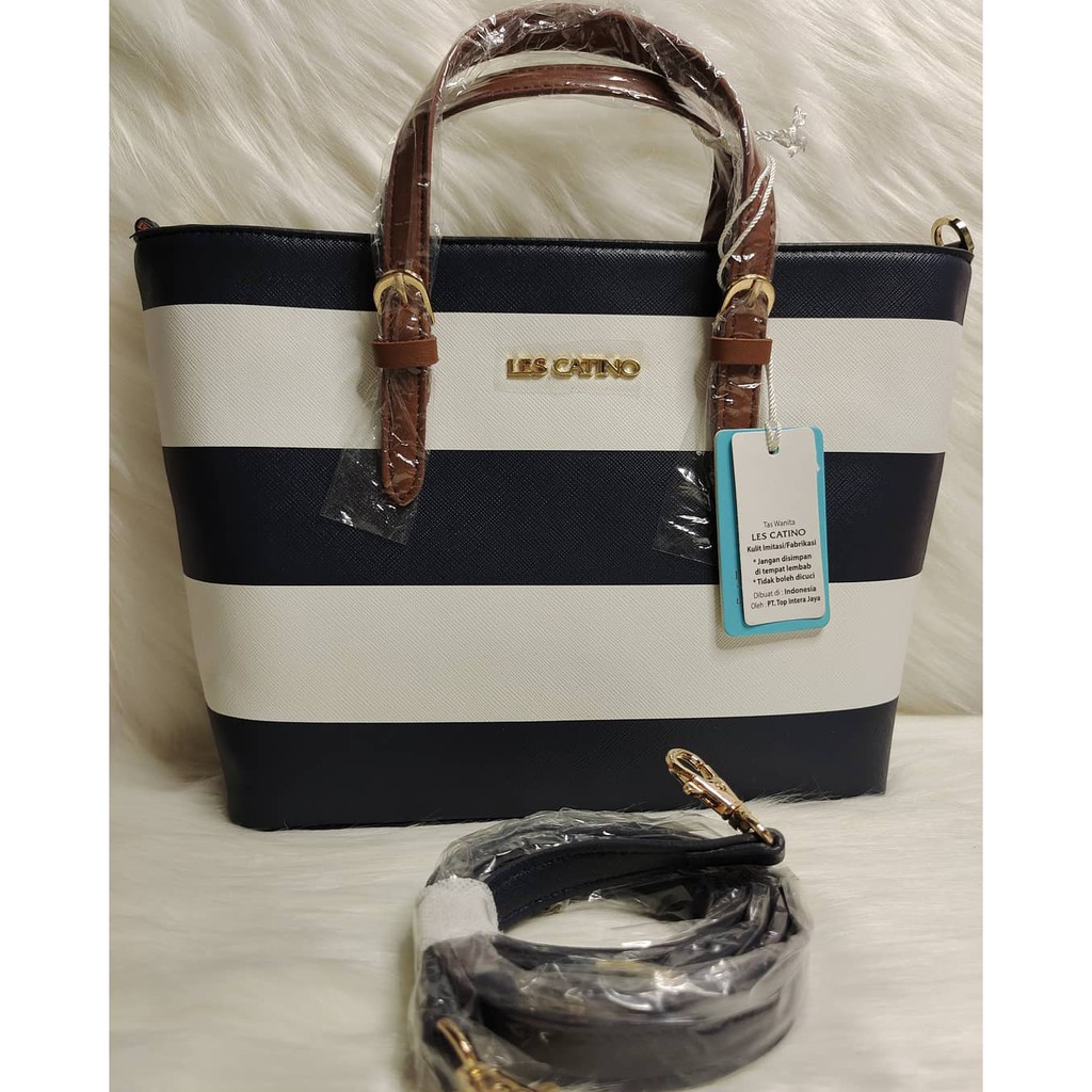 Les Catino Original Store 100% Micronesia Tote S Big Stripe