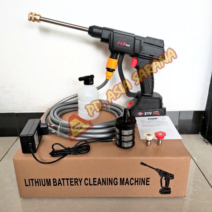 Cleaner Cordless Jet Cleaner 21V Jld / Mesin Steam Mobil Ac Motor Baterai