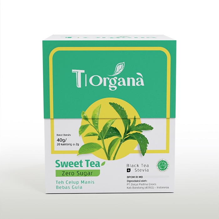 T|Organa - Teh Stevia Teh Manis Tanpa Gula Isi 10 Tbag