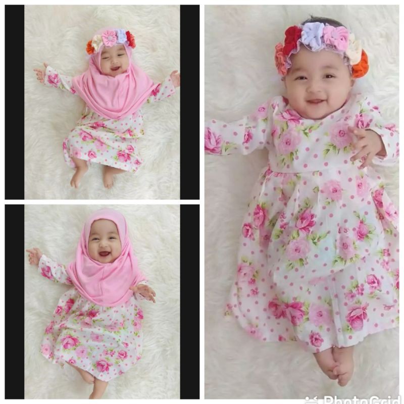 Jilbab Bunga Tila Anak bayi Instan 0-3 Tahun Bahan Lembut Adem | Hijab baby sekolah Tk newborn lucu Premium kekinian | Kerudung Perempuan Sd Terbaru 6-12 Bulan