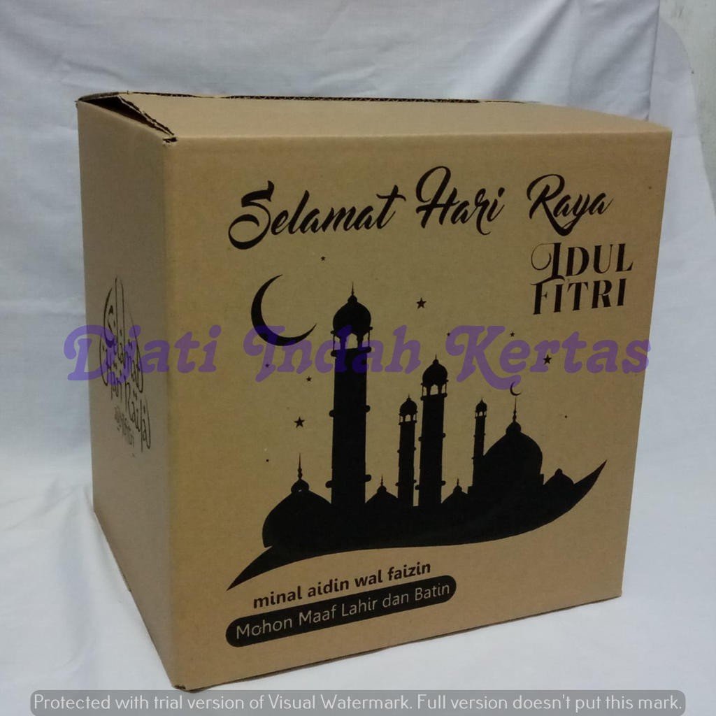 MURAH !!! Kardus Idul Fitri / Kardus Lebaran / Kardus Parcel / 1 warna (Uk. 30x30x25) 10pcs