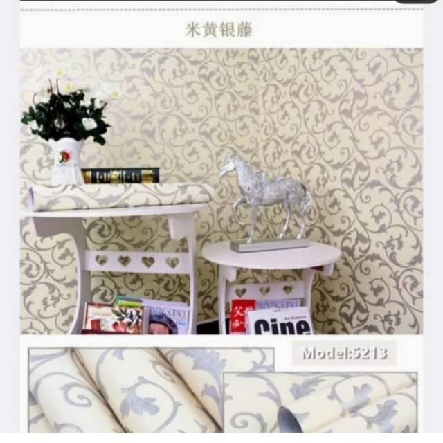 WALLPAPER  DINDING MOTIF BATIK UKIR