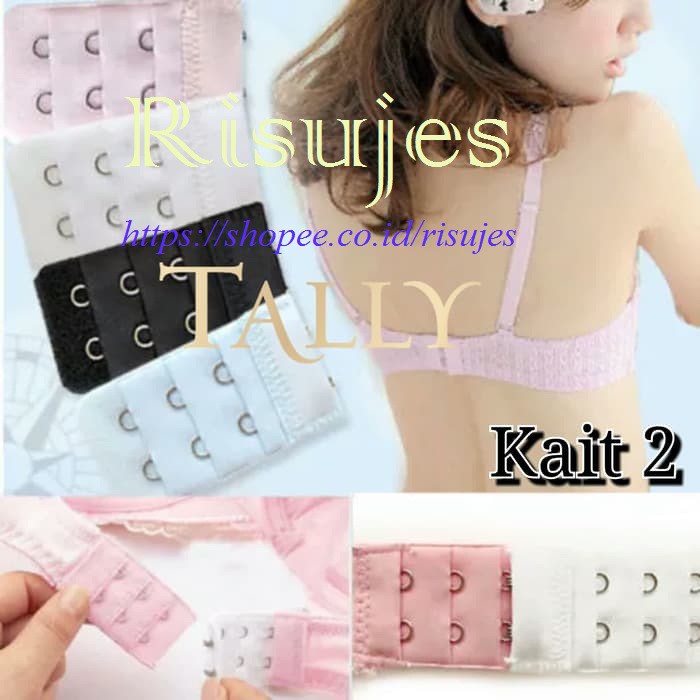 Kait Eksklusif Penyambung Lingkar BH BRA Extension Tally Kait 2, 3 &amp; 4 - Asli Tally