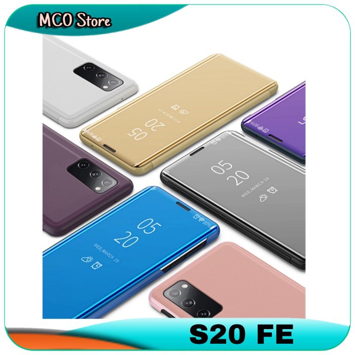 Casing Samsung Galaxy S20 FE S 20 FE Mirror Clear View Case Flip Cover