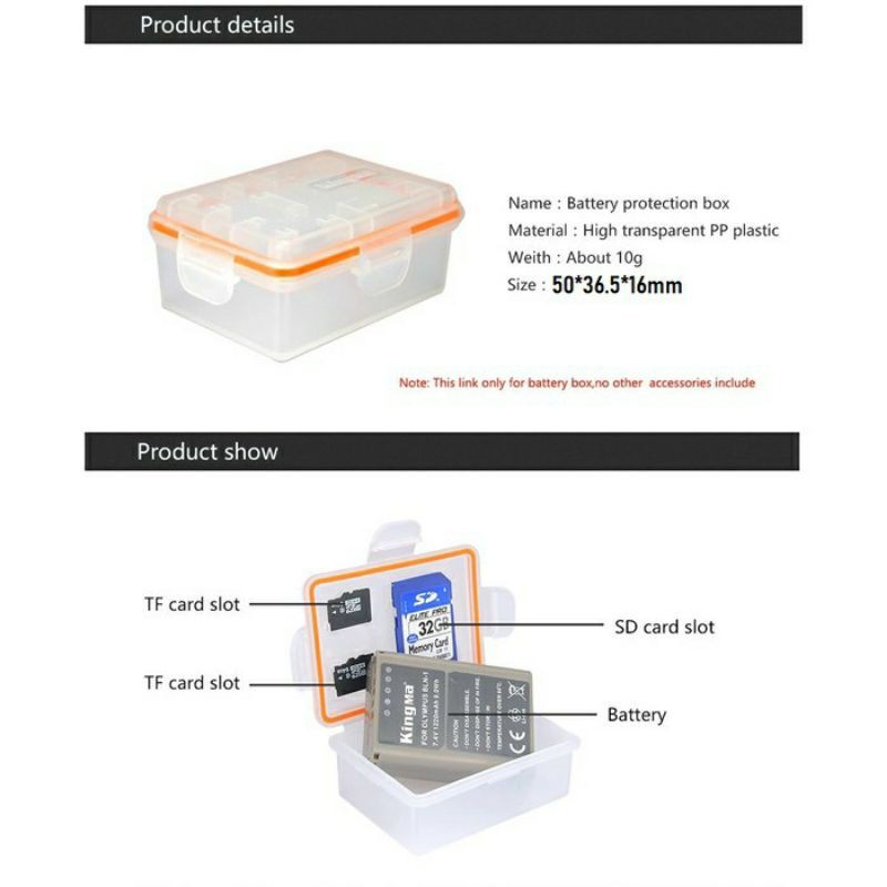 Kotak Baterai KINGMA for LP-E17 / LP-E12 etc Battery &amp; Memory Box Case