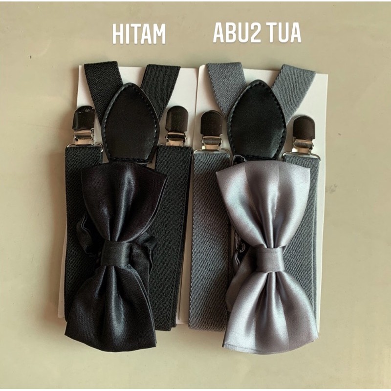 Paket Suspender / Bretel / Jojon  &amp; Bow Tie / Dasi Kupu Kupu Import Quality PALING MURAH BERKUALITAS