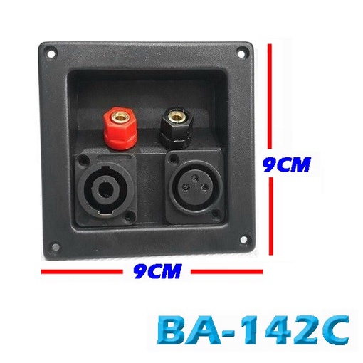 BA-142C Terminal Speaker Box Kotak Segi 2 Pin + Male + Female With Canon cannon Speakon Spikon Speacon