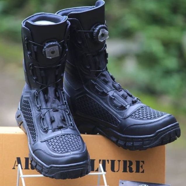 Sepatu PDL Tali Putar Boa Kulit Asli Sapi Merk ARMY CULTURE TERBARU 