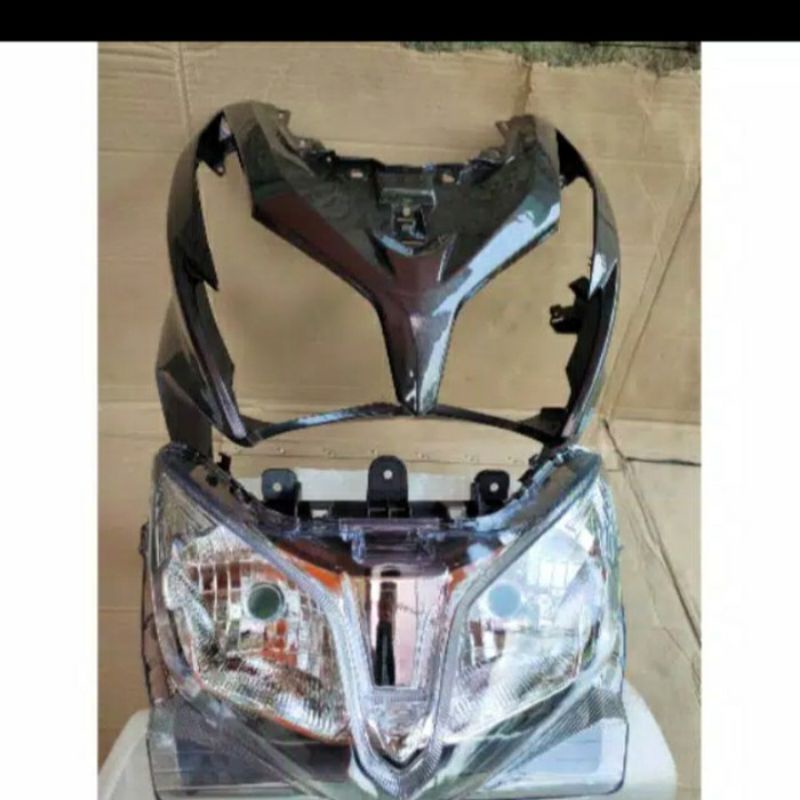 TAMENG DEPAN VARIO 125 LAMA DAN LAMPU DEPAN ABU ABU