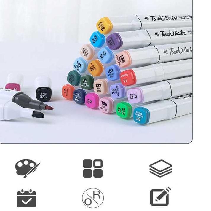 

Update Spidol Dual Side Fine Art Brush Pen Art Marker Set - HL0270 ,,