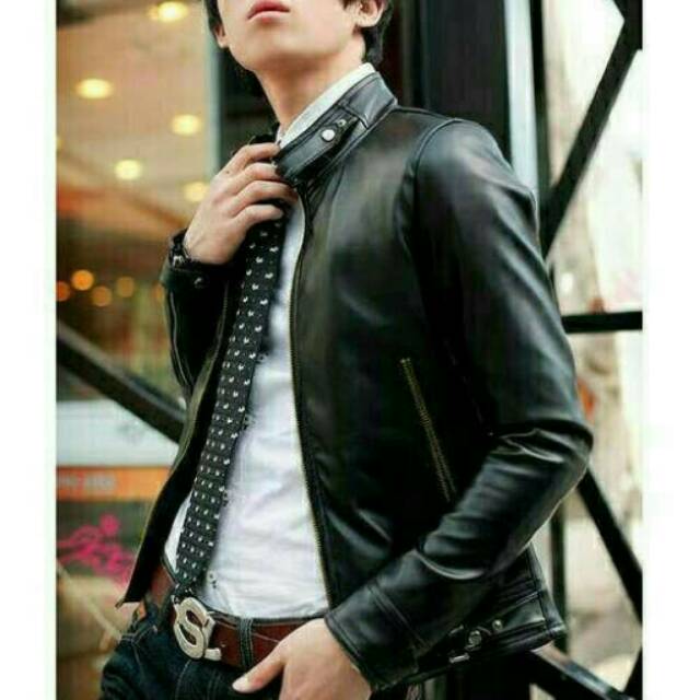 Jaket kulit pria / Jaket motor touring pria