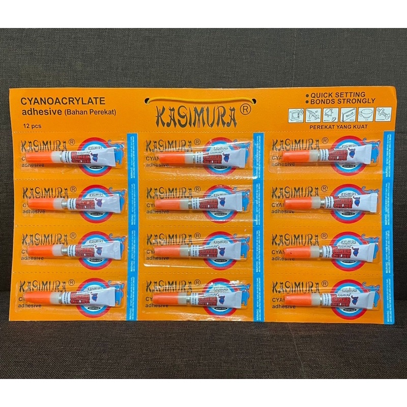

12 pcs power glue / 1 Renceng lem besi kasimura / Lem Kuat Serbaguna lem kayu lem besi