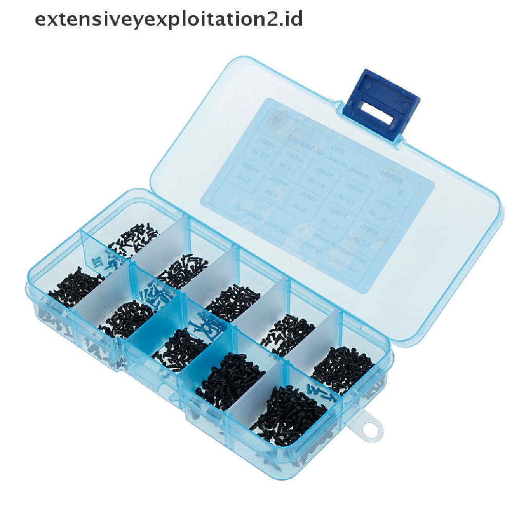 1000pcs / set M1.2 M1.4 M1.7 Campur Pa Kepala Bulat Mikro