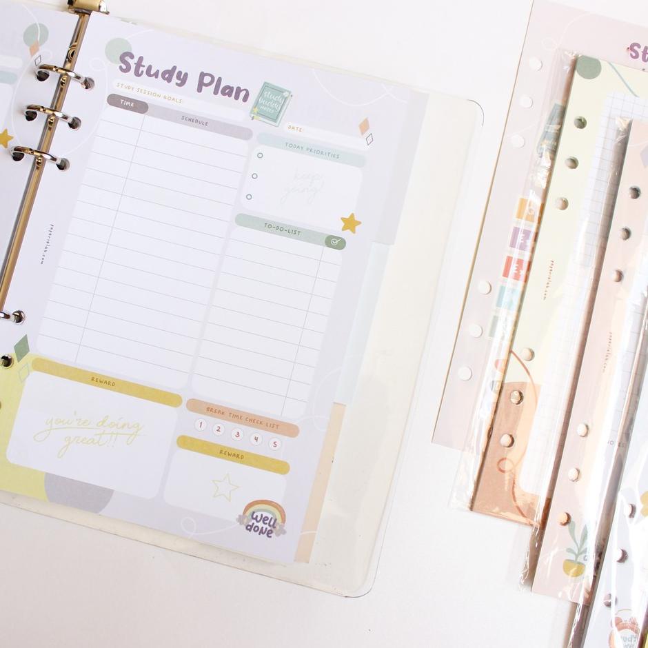 

Dijual murah Paperie Lab - A5 Study Planner Binder Bundle Set (Full Color) ☂➶ 46