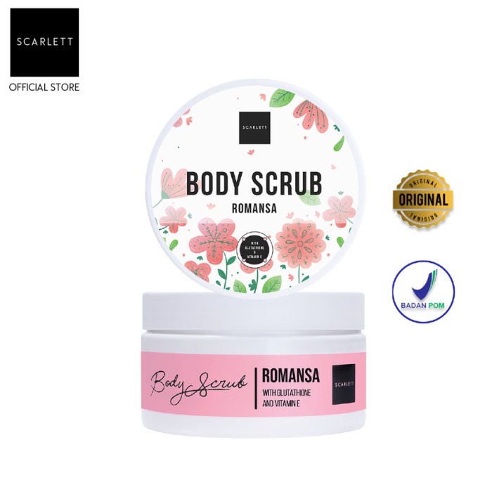 SCARLETT Whitening Body Scrub Lulur Romansa Coffee Pomegrante - Coffe Pomegrante Romansa Skrub Badan