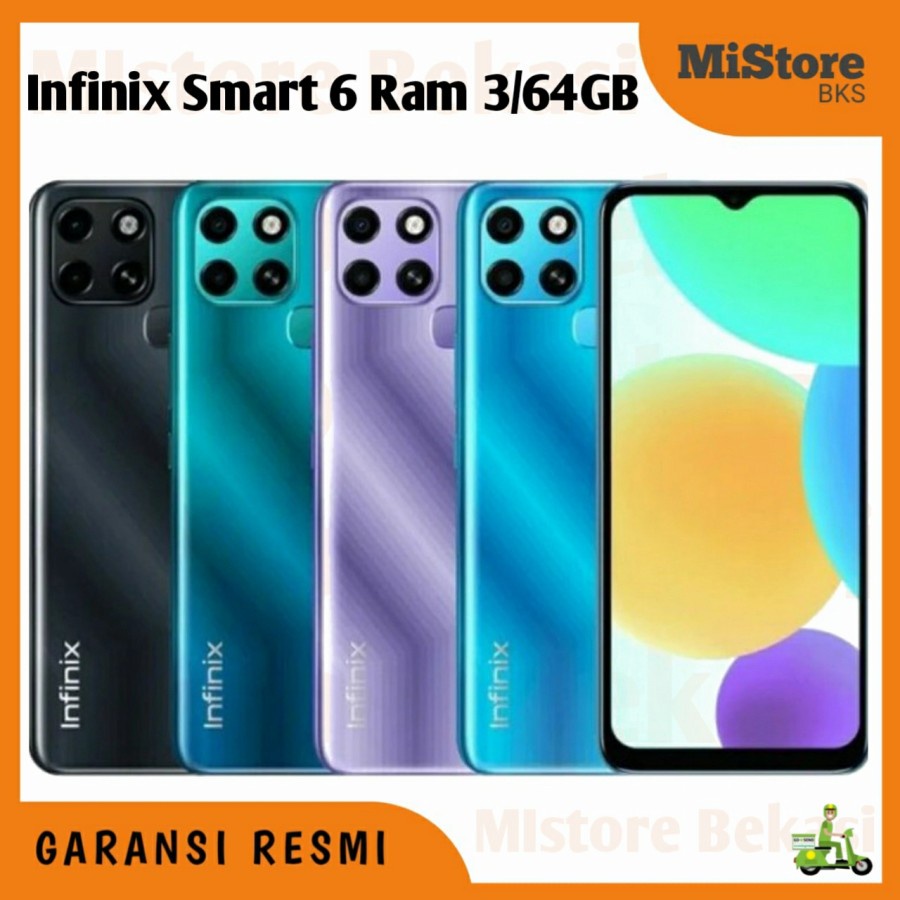 Infinix Smart 6 Ram 3/64GB [ Ram 3GB Internal 64GB ] - Garansi Resmi