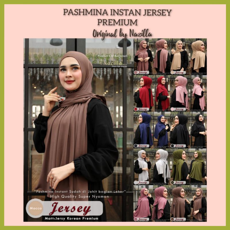 Pashmina Instan bahan jersey korean premium by nazilla