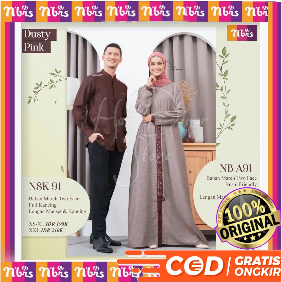 [Baru] Nibras Couple 91 Gamis NB A91 Dan Koko Muslim NSK 91 Ready