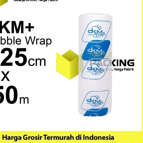 

❆ Plastik Bubble Wrap Bening 125cm x 50m Bubblewrap DKM PLUS / ROLL - Bening Biru ✻
