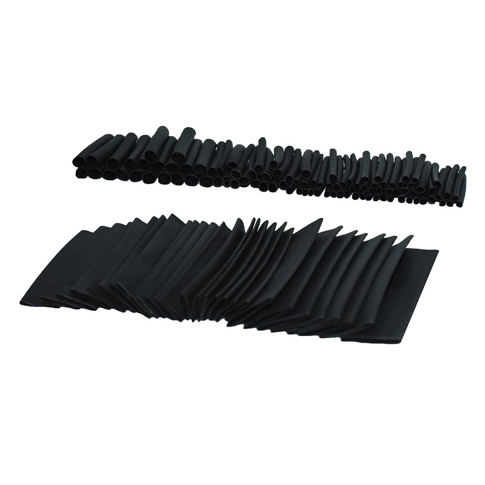 Preva 127PCS Heat Shrink Sleeving Protection Isolasi Listrik Bungkus Kawat 2: 1hitam