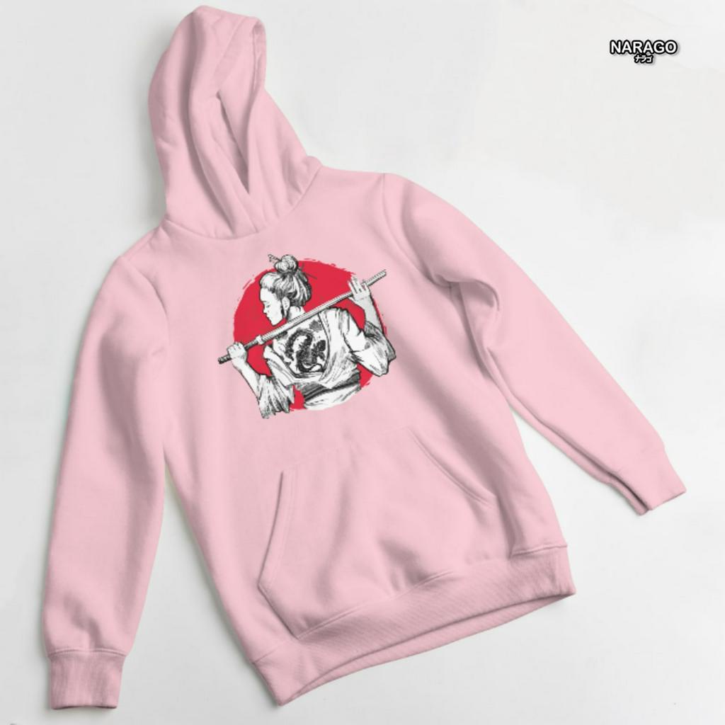 Nara.Grosir - Hoodie Jumper Samurai Girl l Sweater Hodie Unisex