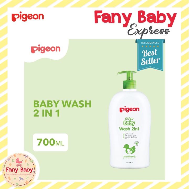 PIGEON BABY WASH 2IN1 HAIR AND BODY 700ML - PUMP / PR060419