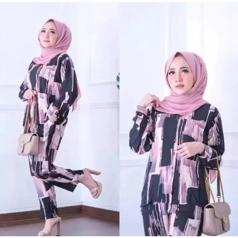 SETELAN KEMEJA WANITA ZOYA ONE SET ZOYA SETELAN TERBARU DAN TERMURAH