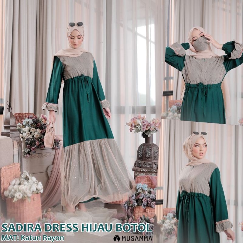 Daster arab SADIRA DRESS by MUSAMMA Dress Rayon Super