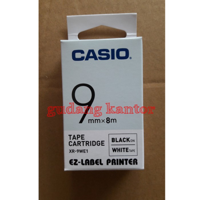 

LABEL CASIO 9MM PUTIH XR-9WE1 ORIGINAL EZ TAPE PRINTER