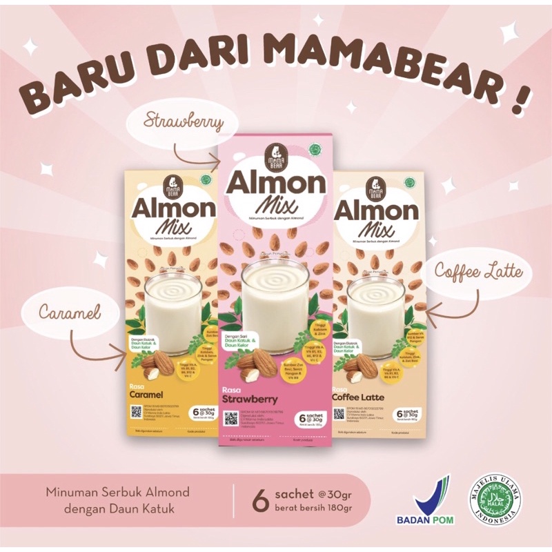 Mama Bear Almon Mix Pelancar ASI 180gr | MamaBear AlmonMix ASI Booster