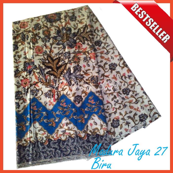Kain Batik Pekalongan Primisima Halus Madura Jaya 27 Biru Unggul Jaya