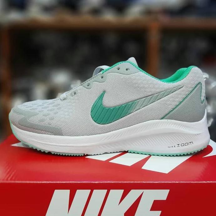 Kualitas Terbaik Sepatu Nike Zoom Woman Sepatu Sneakers Cewek Wanita Running Senam - Abu Tosca, 37