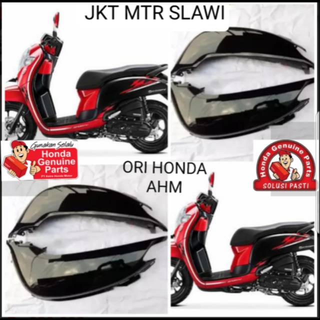 body belakang cover rr warna hitam new scoopy f1 esp 2017-2020 ori honda ahm asli