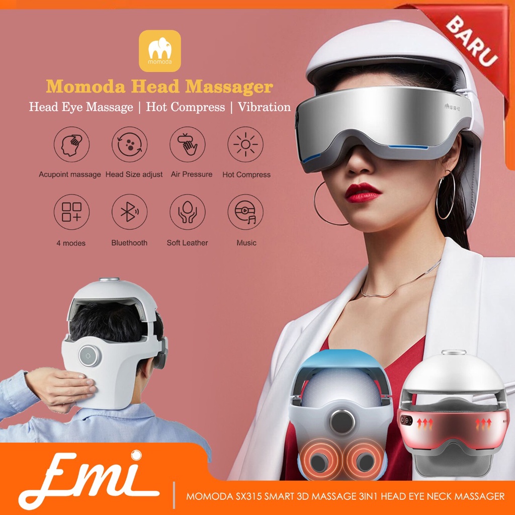 Momoda SX315 Smart 3D Massage 3in1 Alat Pijat Head Eye Neck Massager