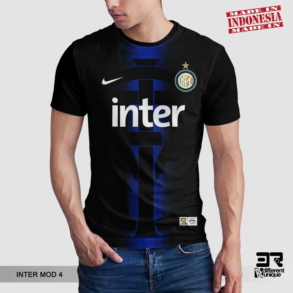 [ COD ] KAOS PRINTING GAMBAR TEAM SEPAKBOLA INTER MILAN MOD 4 - BAJU SEPAK BOLA DISTRO ORIGINAL MOTI