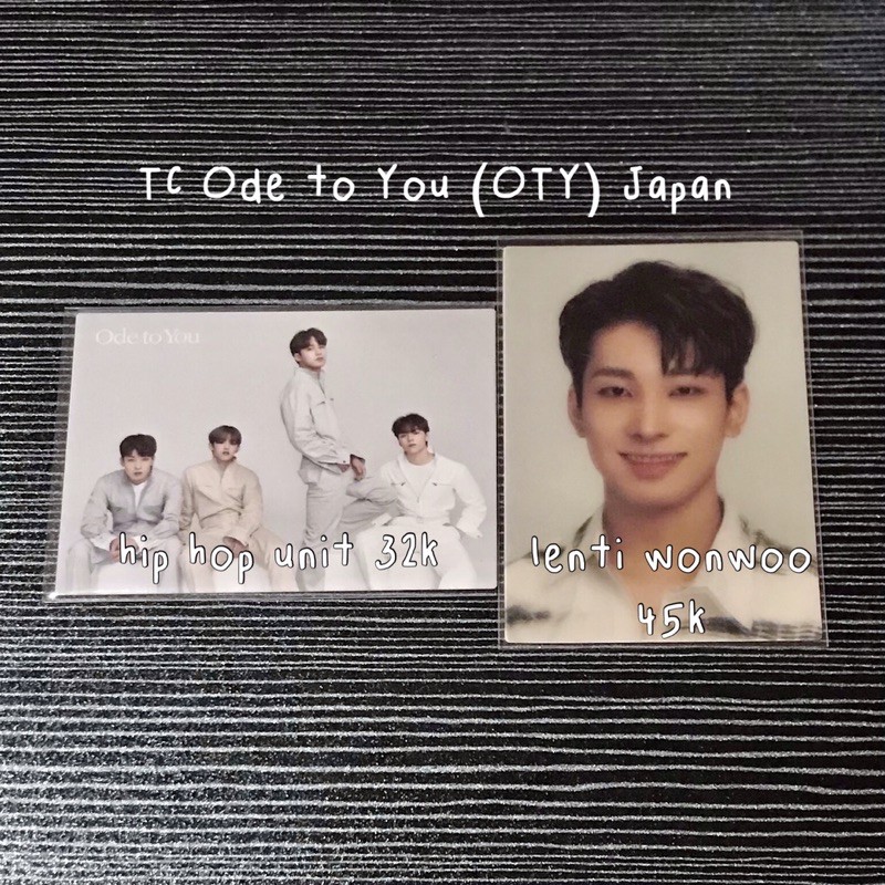 seventeen ode to you japan tc trading card wonwoo lenti hip hop unit