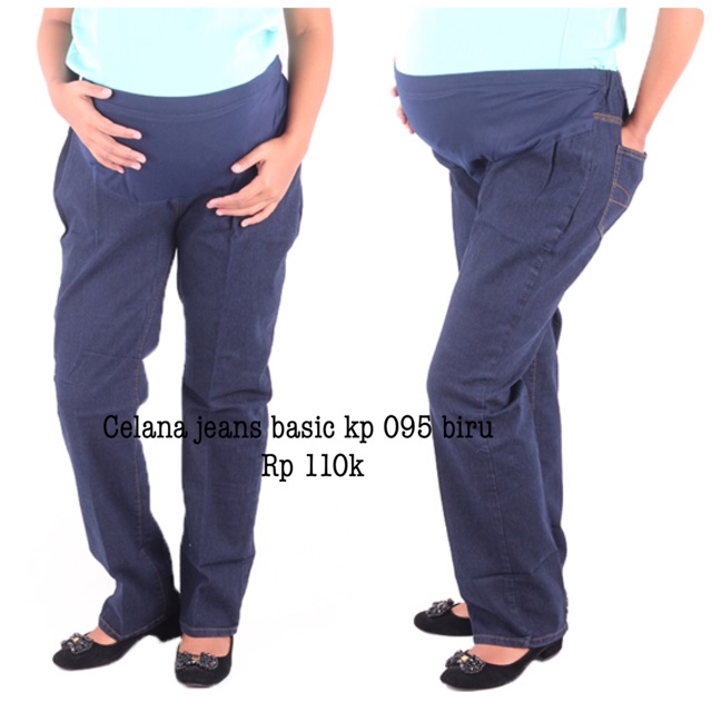 Celana hamil jeans basic 095 biru