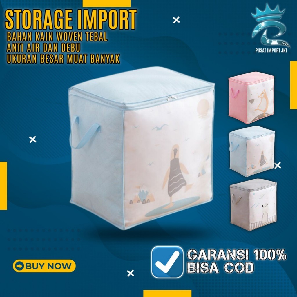 COD Tempat baju tempat penyimpanan baju storage bag tempat pakaian storage box besar storage