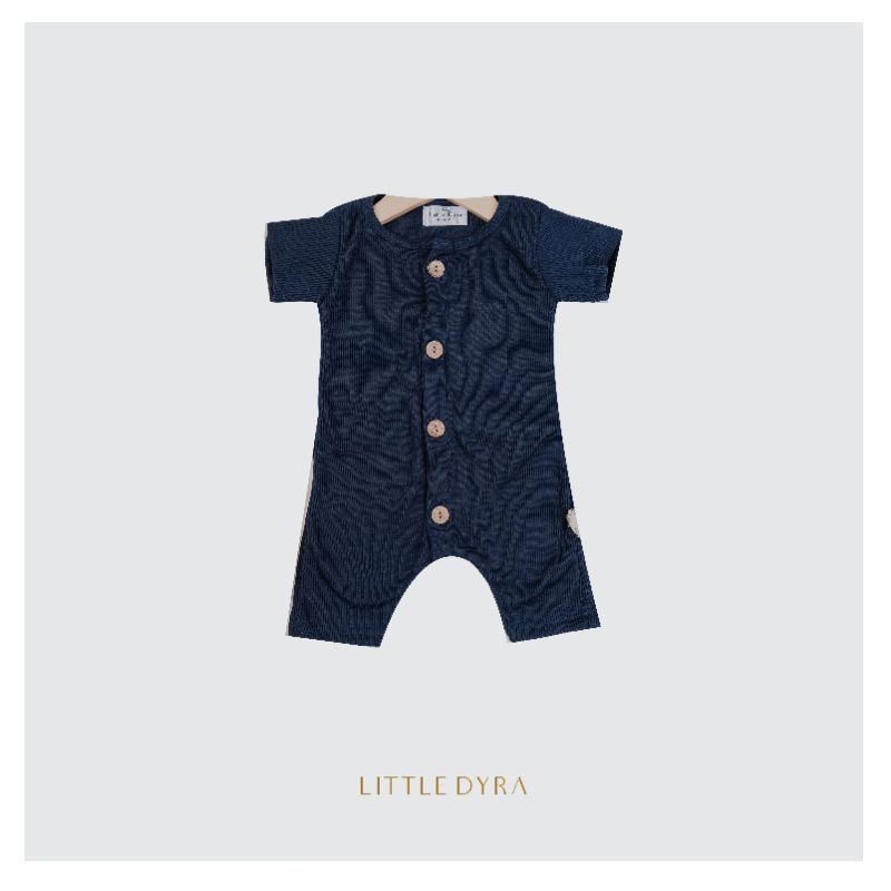 LITTLEDYRA ROMPER DYRA ROMPER SEGIEMPAT ANAK BAYI 0-3 TAHUN-NAVY / LITTLEDYRA