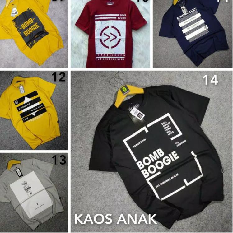 Super Sale QYM7L Kaos Bombogie anak original shope 62 Stock Banyak